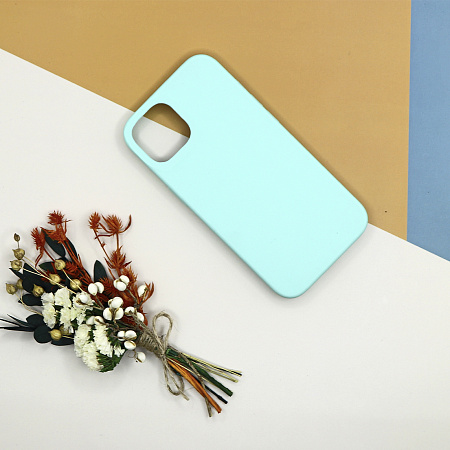 Чехол - накладка для iPhone 11, Silicon Case, без лого, бирюзовый