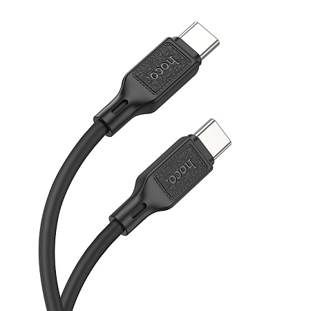 Кабель Type-C на Type-C, HOCO, X90, 1м, силиконовый, 60W, черный