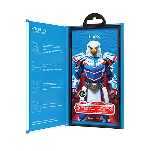 Защитное стекло для iPhone 18 Pro Max/17 Pro Max, A40, HOCO, прозрачность 95%, тонкая рамка