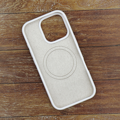 Чехол-накладка для iPhone 16 Pro Max, Silicon Case, магнитный (MagSafe), без лого, X-CASE, белый