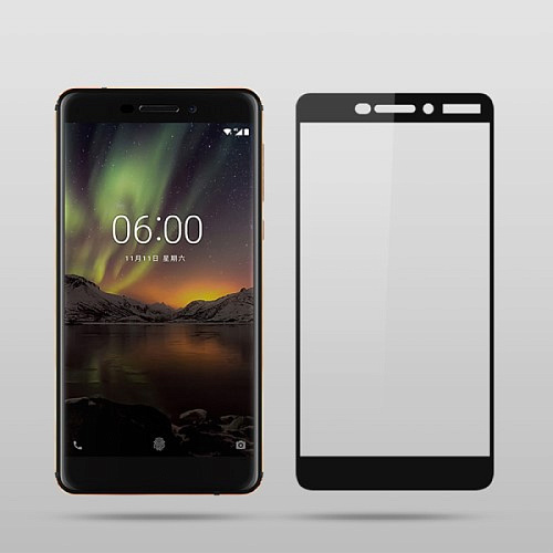 Защитное стекло на Nokia 6 (2018)/ 6.1 (2018) 3D черный, X-CASE