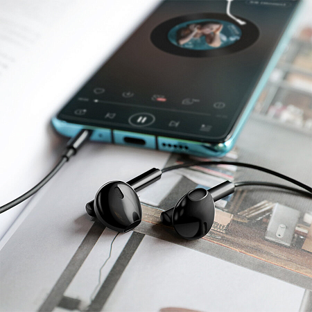   M64 Melodious wire control earphones, HOCO, 