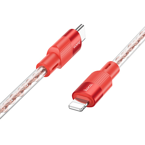 Кабель Lightning to Type-C (PD), HOCO, X99, 1M, силиконовый, красный