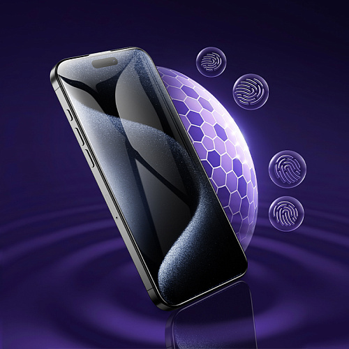 Защитное стекло для iPhone 16 Pro/17, A34, HOCO, 9D large arc dustproof glass, черное