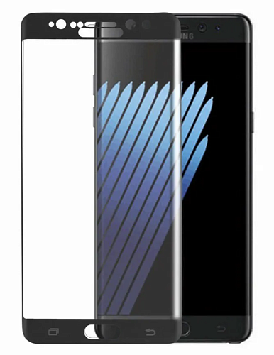 Защитное стекло на Samsung N930, Galaxy Note 7, HOCO, закругленное, черное