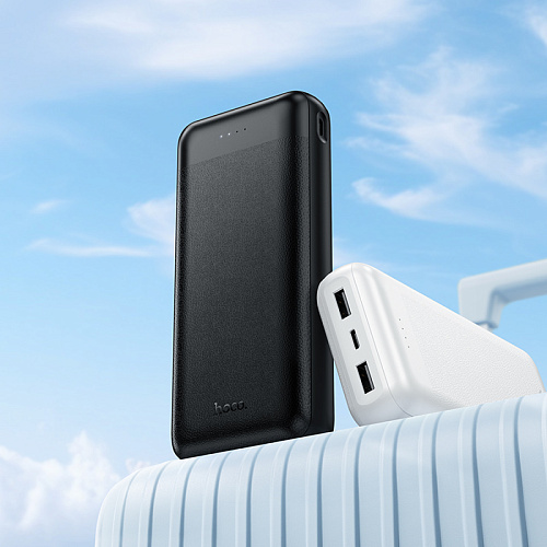 Универсальный Доп. Аккумулятор 20000mAh, J153A, HOCO, выход: 2 USB (5V/2A), черный