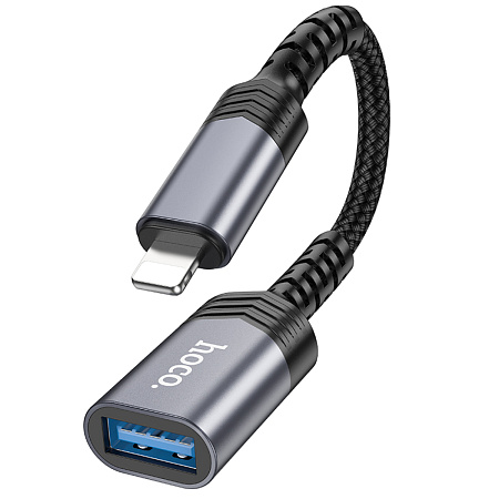Переходник с Lightning (папа) на USB-A (мама), HOCO, UA24