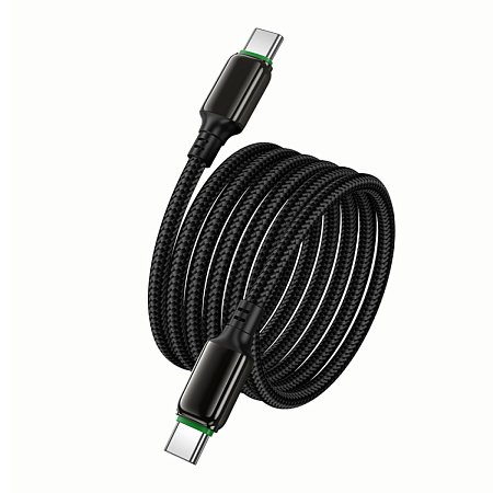 Кабель Lightning to Type-C (PD), HOCO, X127, 1м, оплетка, 30W, черный