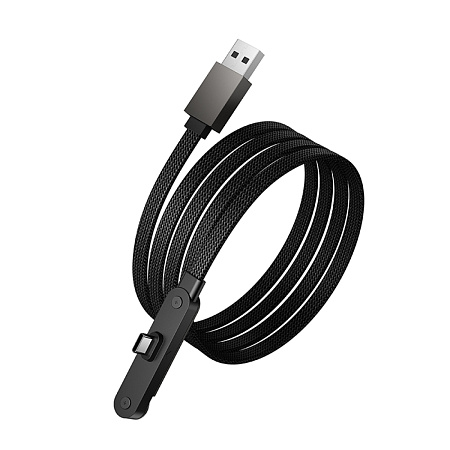 USB Кабель Type-C, HOCO, U150, 1.2м, 3A, с подставкой, черный