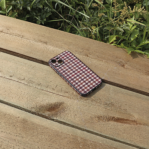 Чехол силиконовый для iPhone 14 (6.1), Плетеный, DU DU, красный