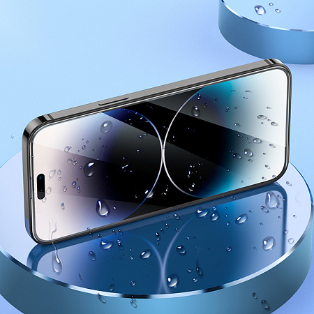 Защитное стекло для iPhone 14 Pro Max, G5, HOCO, Full screen silk screen HD tempered glass, черное