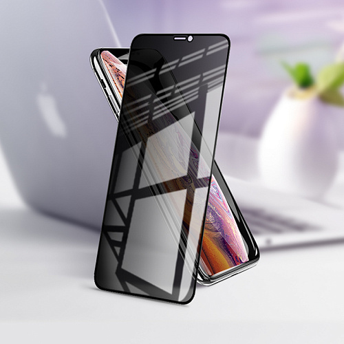 Защитное стекло на iPhone XR/11 (A777 Plus), HOCO, антишпионское, черное