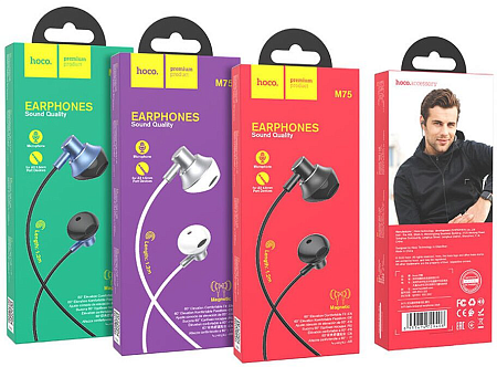   M75 Belle Universal earphones, HOCO, 