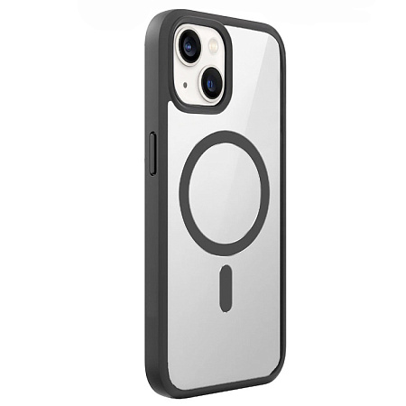 Чехол силиконовый для iPhone 15 (6.1), Магнитный (MagSafe), X-CASE, черный
