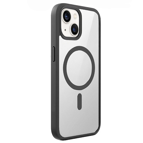 Чехол силиконовый для iPhone 15 (6.1), Магнитный (MagSafe), X-CASE, черный