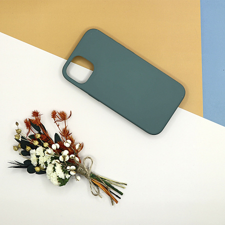 Чехол - накладка для iPhone 11, Silicon Case, без лого, зеленый лес