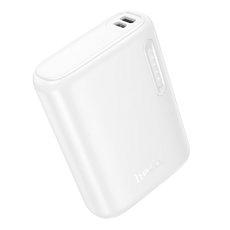 Универсальный Доп. Аккумулятор 5000mAh, J158, HOCO, выход: 1 USB: 5V/2, белый