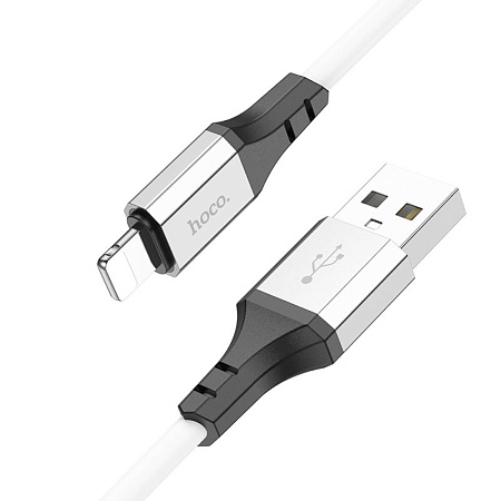 USB дата кабель Lightning, HOCO, X86, 1M, силиконовый, белый