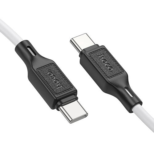 Кабель Type-C на Type-C, HOCO, X90, 1м, силиконовый, 60W, белый