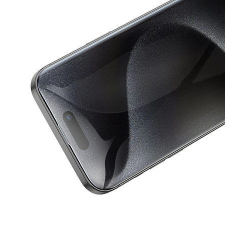 Защитное стекло для iPhone 16 Pro, A34, HOCO, 9D large arc dustproof glass, черное