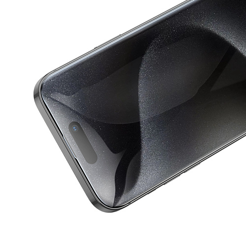 Защитное стекло для iPhone 16 Pro, A34, HOCO, 9D large arc dustproof glass, черное