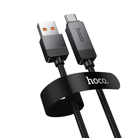 USB Кабель Type-C, HOCO, U154, 100W, 1м, с дисплеем, черный