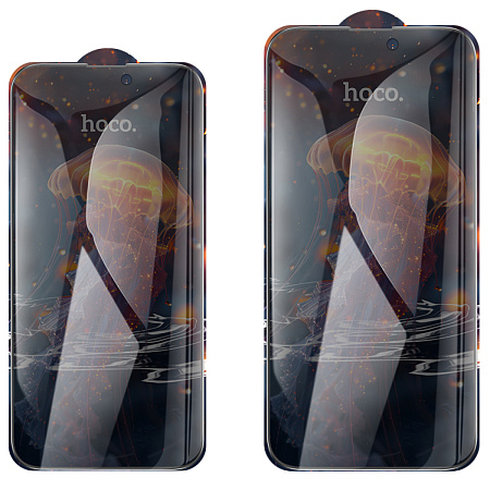 Защитное стекло для iPhone 15/16, G18 Plus, HOCO, Shield full screen anti-spy tempered glass, черное