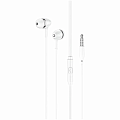 Проводные наушники M76 Maya universal earphones, HOCO, вакуумные с микрофоном, белые