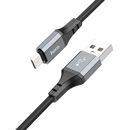 USB Кабель Micro, HOCO, X86, силиконовый, 1м, черный
