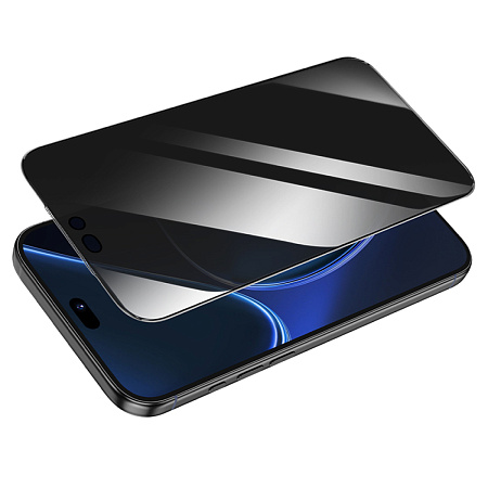 Защитное стекло для iPhone 18 Pro, G777 Plus, HOCO, anti-static, антишпион, черное