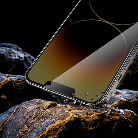 Защитное стекло для iPhone 15 Plus//16 Plus, G15, HOCO, Guardian shield series full-screen anti-spy, черное