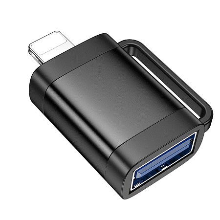 Переходник OTG Lightning на USB, UA31A, HOCO, черный