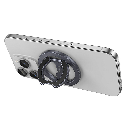 Кольцо двойное на палец магнитное (Magsafe), GH9, Hoco, металлический серый
