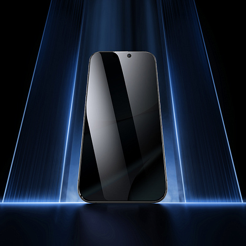 Защитное стекло для iPhone 16 Pro/17, G777 Plus, HOCO, anti-static, антишпион, черное
