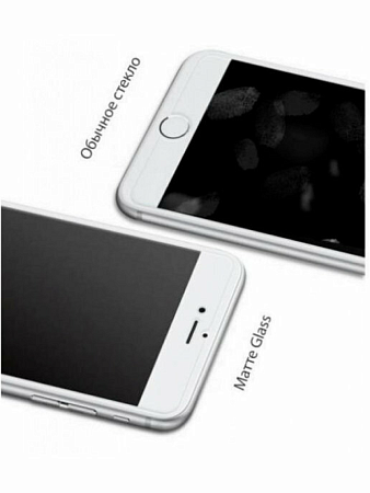 Защитное стекло на iPhone 6/6S, 3D матовый белый, тех.паке, X-CASE