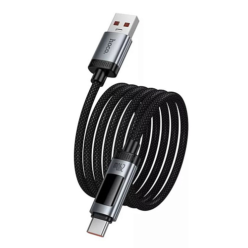 USB Кабель Type-C, HOCO, U148, 1.2м, 100W с дисплеем, черный