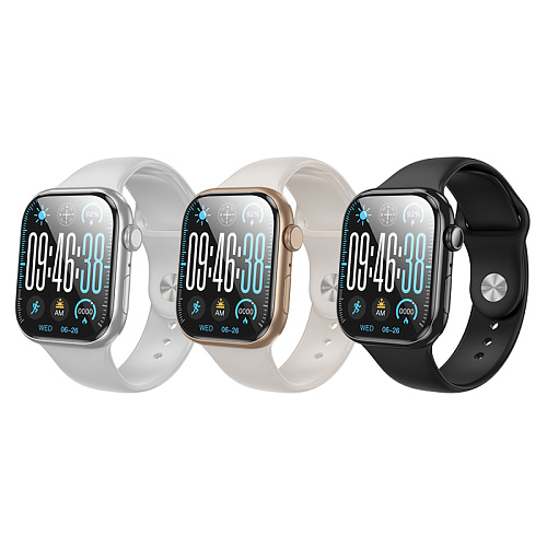 Умные часы Y30 спортивные Smart watch Hoco с поддержкой звонков, золотые