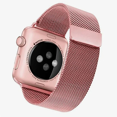 Ремешок на руку для Apple Watch 44/45/46/49 мм, HOCO, WA03, Milanese loop, розовое золото