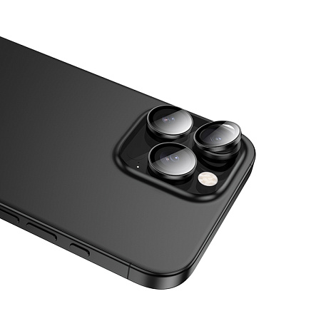Защитное стекло для iPhone 16 Pro/16 Pro Max, V14, HOCO, на заднюю камеру, черный