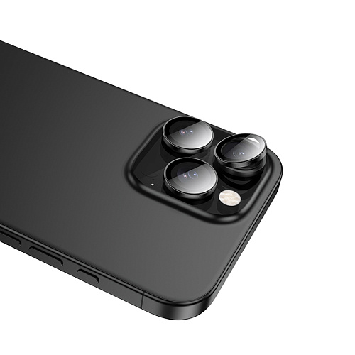 Защитное стекло для iPhone 16 Pro/16 Pro Max, V14, HOCO, на заднюю камеру, черный